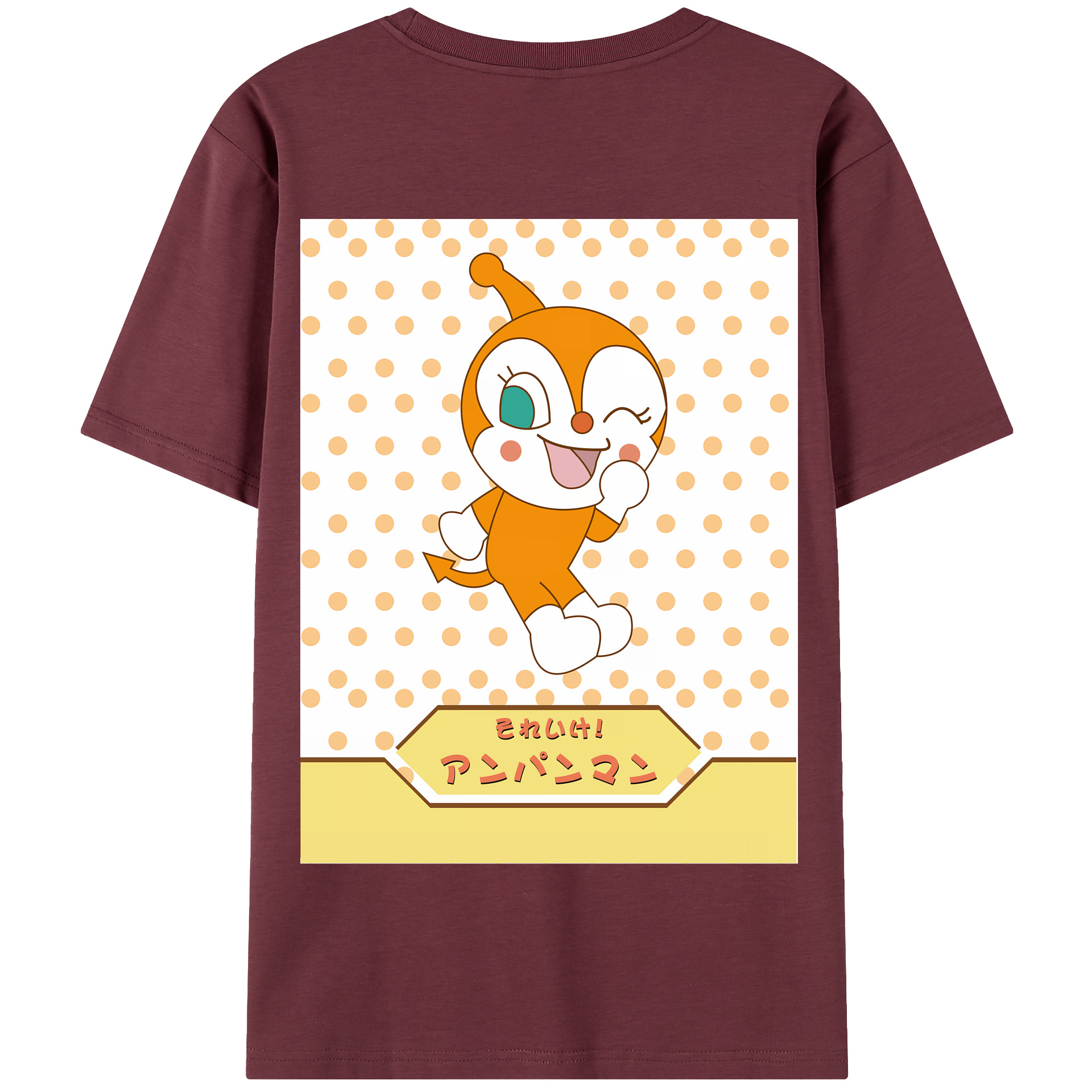 （画像用） アンパンマン Anpanman 綿100％半袖Tシャツ（背面プリント）